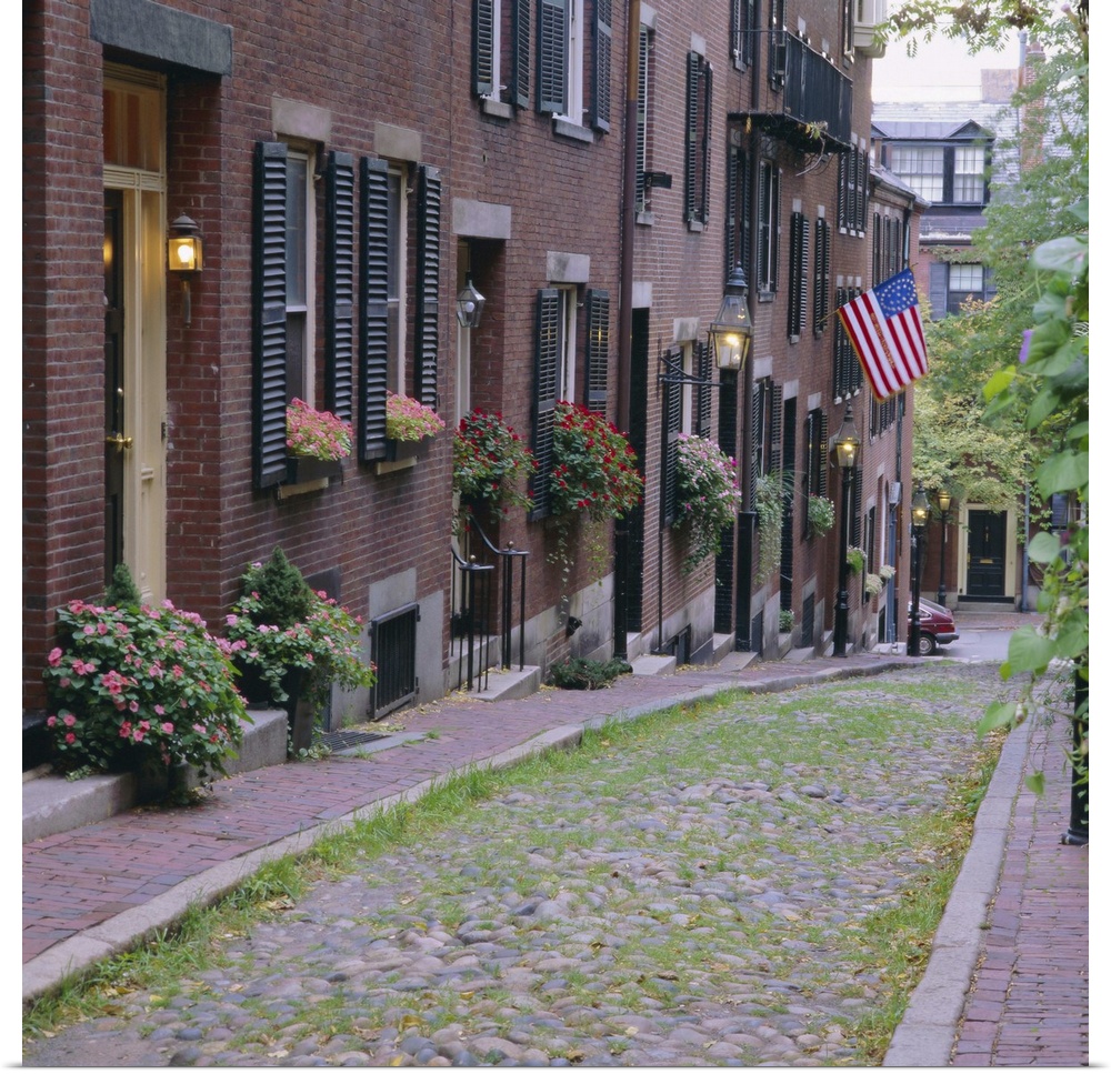Beacon Hill, Acorn Street, Boston, Massachusetts, New England
