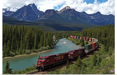 Bow River, Canadian Pacific Railway, Banff National Park, Alberta, Canada