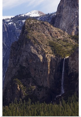 Bridal Veil Falls and Half Dome Peak, Yosemite National Park, California