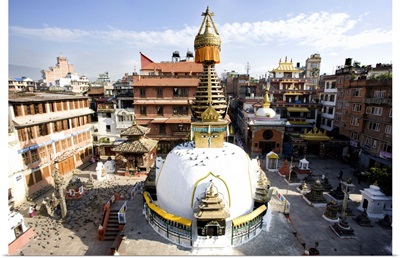Buddhist Stupa in the old part of Kathmandu near Durbar Square, Kathmandu, Nepal