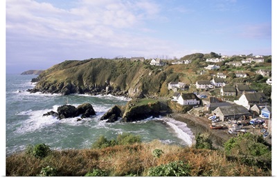 Cadgwith harbour and village, Cornwall, England, UK