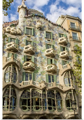 Casa Batllo, Modernism Design By Antoni Gaudi, Old Town, Barcelona, Catalonia, Spain