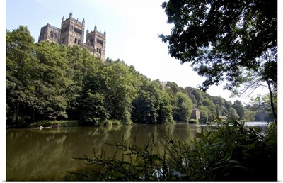 Cathedral overlooking River Wear, Durham, County Durham, England, UK