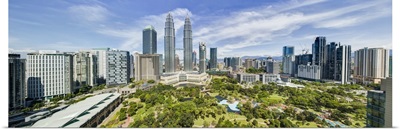 City centre and Petronas Towers, Kuala Lumpur, Malaysia