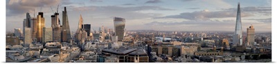 City Panorama From St. Pauls, City Of London, London, England