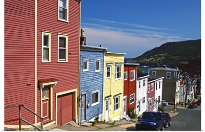 Colourful houses in St. John's City, Newfoundland, Canada