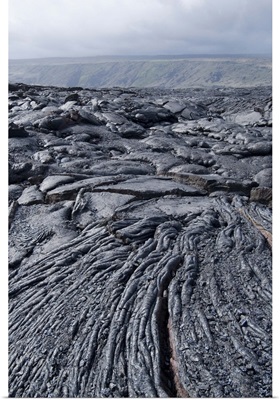 Cooled lava from recent eruption, Kilauea Volcano, Hawaii, USA