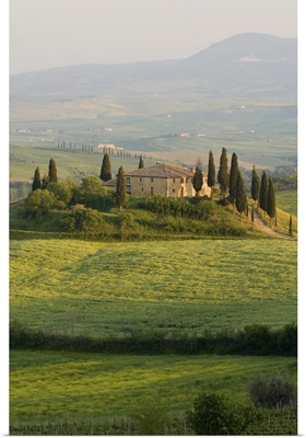 Country house, Il Belvedere, San Quirico d'Orcia, Val d'Orcia, Tuscany, Italy