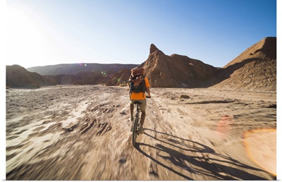Cycling In The Devil's Ravine, San Pedro De Atacama, Atacama Desert, Chile