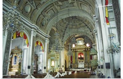 Decorated interior, San Agustin church and museum, Manila, Philippines