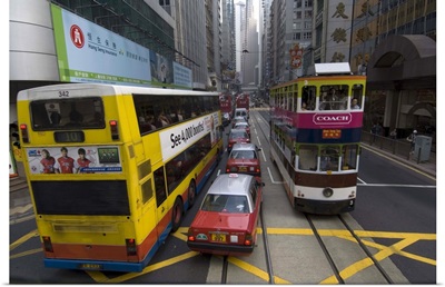 Des Voeux road, Central district, Hong Kong, China