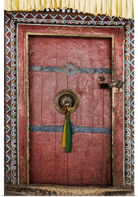 Door, Hemis gompa, Hemis, Ladakh, Indian Himalaya, India
