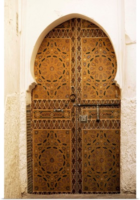 Door in the Medina, Fes el Bali, Fez, Morocco, North Africa, Africa