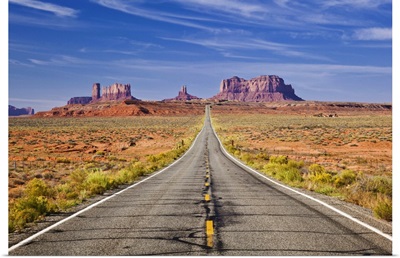 Empty Road, Highway 163, Monument Valley, Utah