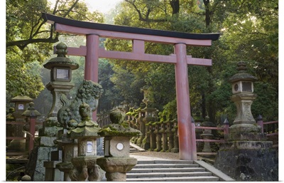 Entrance, Kasuga-Taisha Shrine, Nara, Kansai (Western Province), Honshu, Japan, Asia