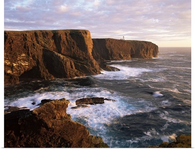 Eshaness Cliffs and lighthouse, Shetland Islands, Scotland