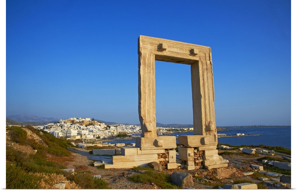 Gateway, Temple of Apollo, archaeological site, Naxos, Cyclades, Greek Islands, Greece