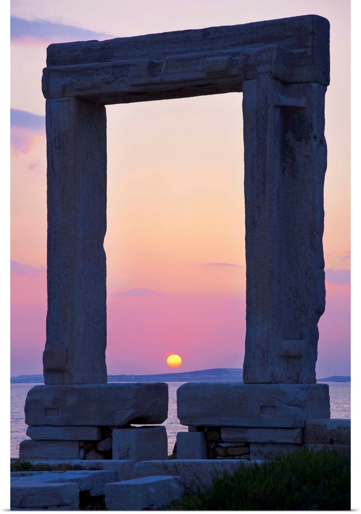 Gateway, Temple of Apollo, archaeological site, Naxos, Cyclades, Greek Islands, Greece