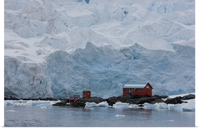 Glacier, Argentine Research Station, Paradise Bay, Antarctic Peninsula, Antarctica