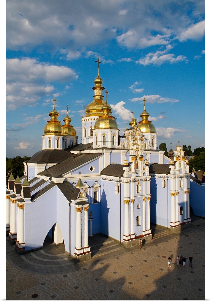 Golden domes of St. Michael Monastery, Kiev, Ukraine, Europe.