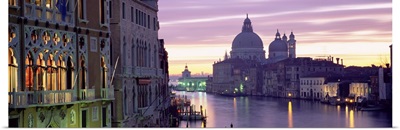 Grand Canal towards Santa Maria Della Salute from Accademia Bridge, Venice, Italy