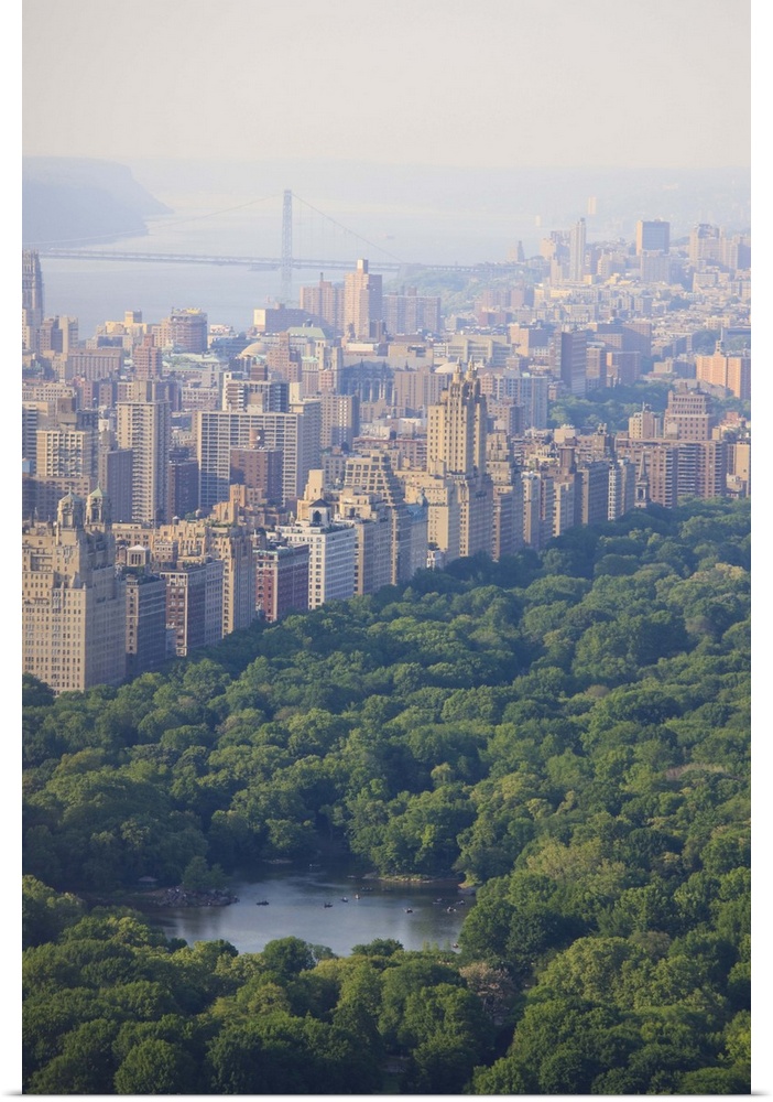 High angle view of Upper West Side and Central Park, Manhattan, New York City, New York