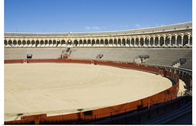 Inside the Bull Ring, Plaza de Toros De la Maestranza, Seville, Andalusia, Spain