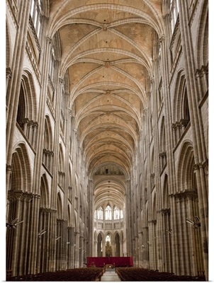 Interior looking east, Rouen Cathedral, Rouen, Upper Normandy, France