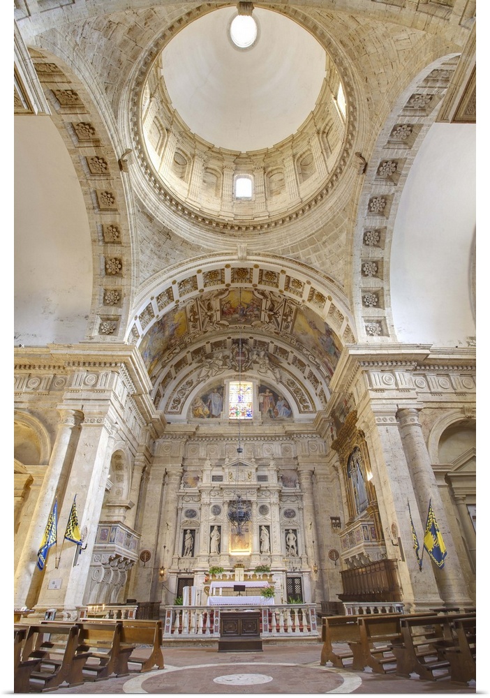 Interior of the church of San Biagio, Montepulciuano, Tuscany, Italy