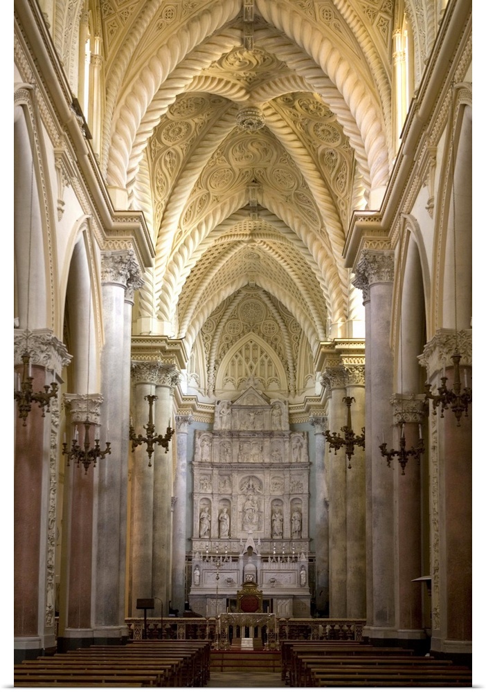 Interior of the Duomo, Erice, Sicily, Italy
