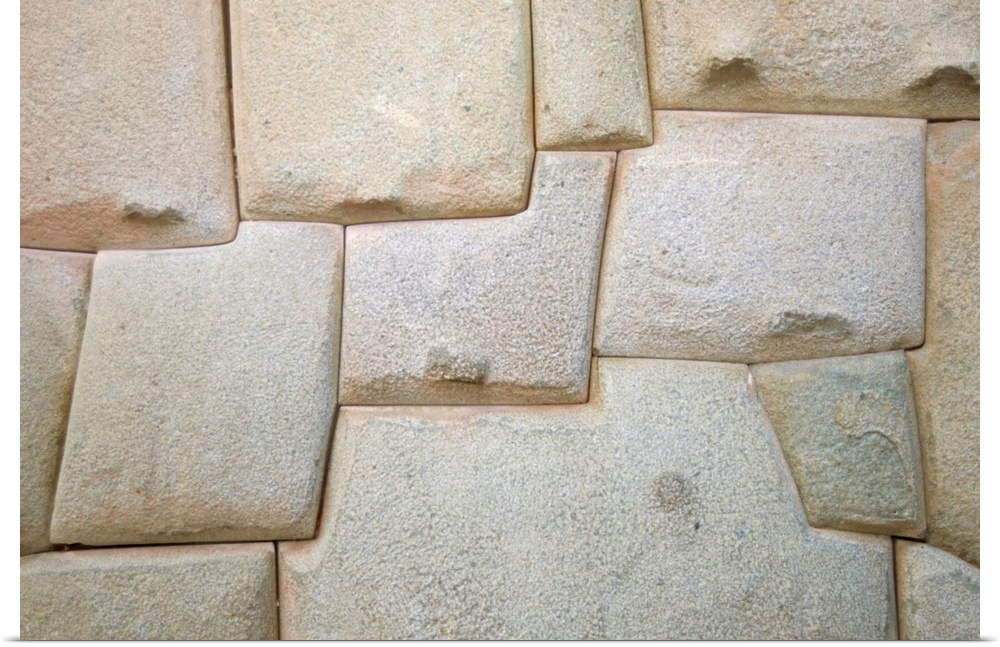 Interlocking Inca stonework in granite, Cuzco, Peru