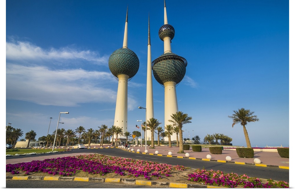 Landmark Kuwait towers in Kuwait City, Kuwait