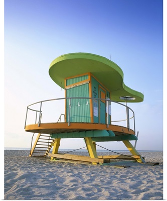 Lifeguard hut in art deco style, Miami Beach, Miami, Florida