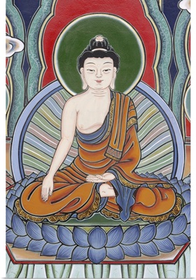 Meditation Posture Depicted In Life Of Buddha, Seoul, South Korea, Asia