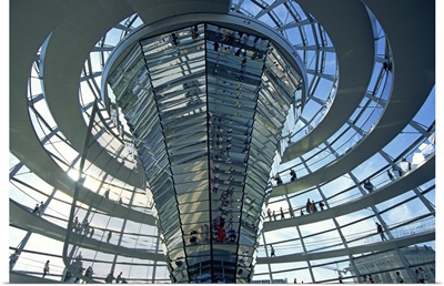 Modern glass building, Reichstag, Berlin, Germany, Europe