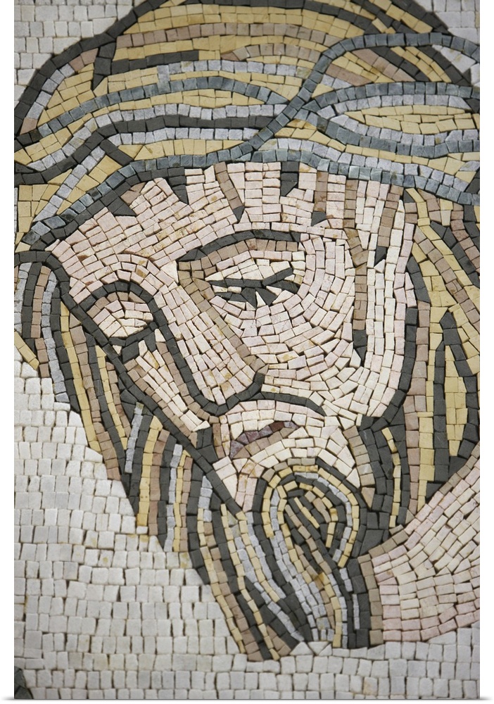 Mosaic in Maronite church, Lome, Togo, West Africa, Africa.