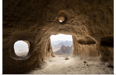 Natural Windows Inside Cave, Entrance Of Rock-Hewn Church, Gheralta Mountains, Ethiopia