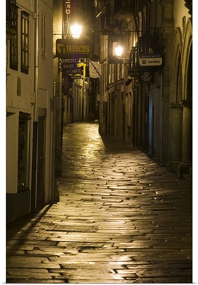 Night scene, Santiago de Compostela, Galicia, Spain