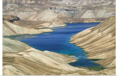 One of the crater lakes at Band-E-Amir, Afghanistan, Asia