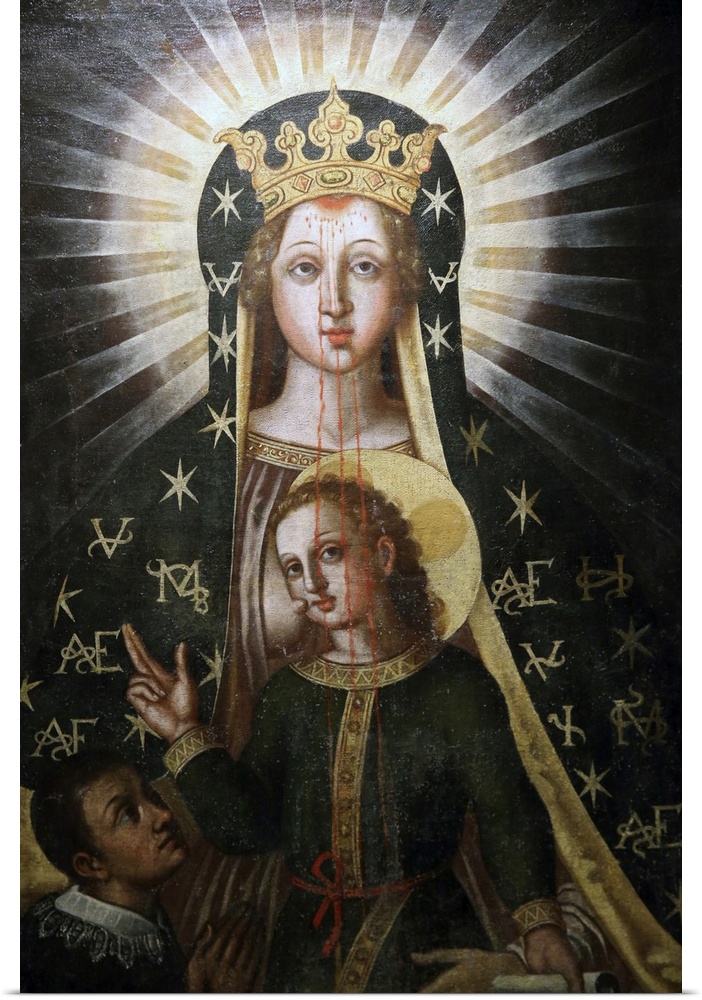 Madonna del Sangue (Our Lady of the Blood), Basilica of the Madonna del Sangue, Re, Piedmont, Italy, Europe.