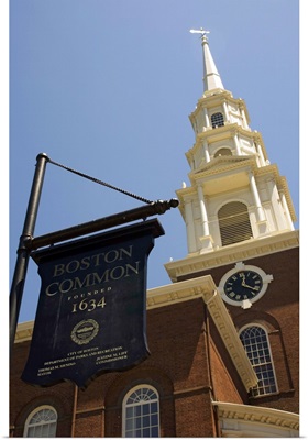 Park Street Church and Boston Common sign, Boston, Massachusetts