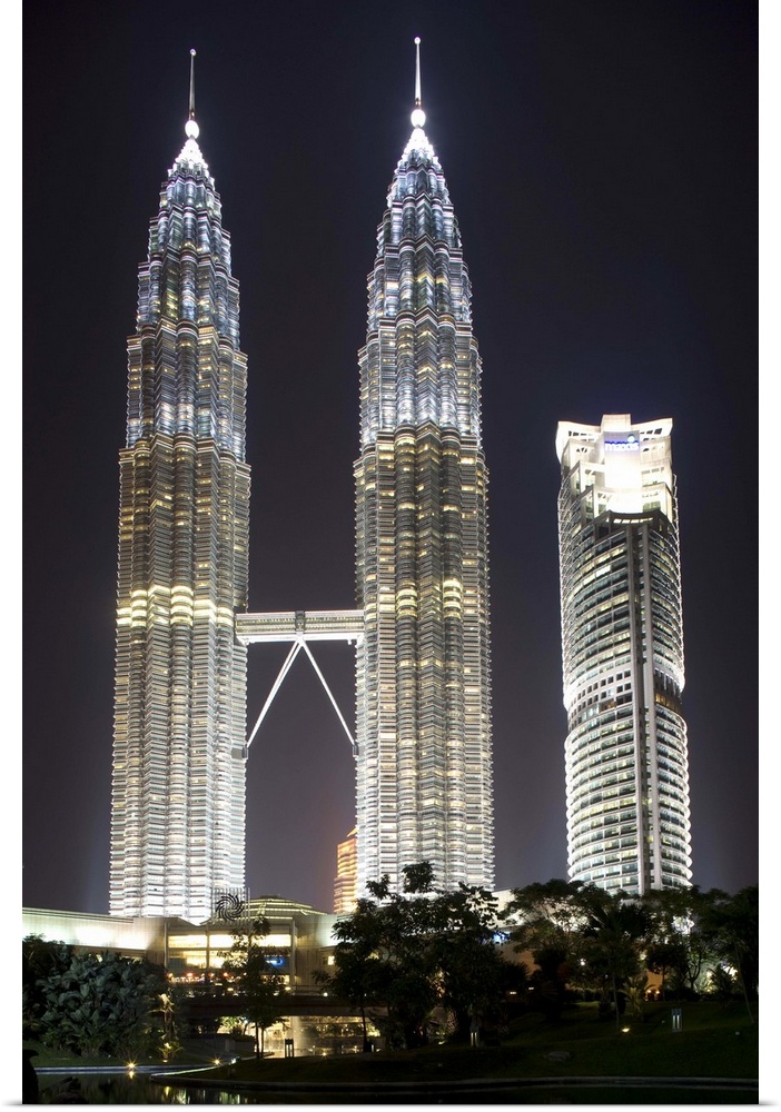 Petronas Towers at night, Kuala Lumpur, Malaysia, Southeast Asia, Asia