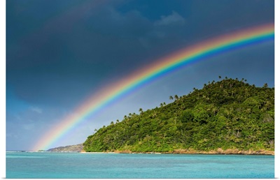 Rainbow over an islet off Ofu Island, Manua Island group, American Samoa