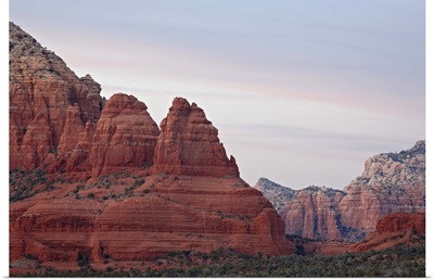 Red rock formations at sunset, Coconino National Forest, Arizona