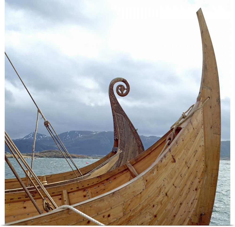 Replica Viking ships, Oseberg and Gaia, Haholmen, Norway, Scandinavia