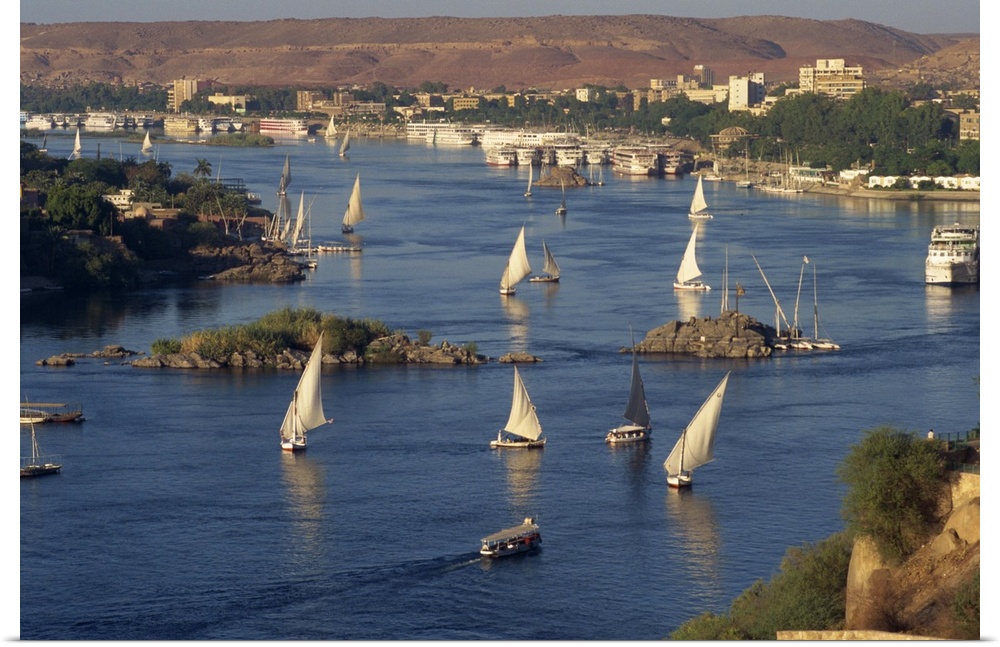 River Nile at Aswan, Egypt, North Africa, Africa