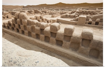 Ruins of Chan Chan Pre-Columbian archaeological site near Trujillo, Peru