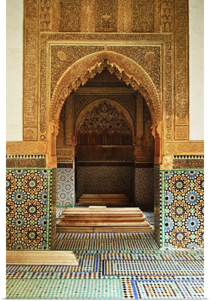 Saadian Tombs, Medina, Marrakesh, Morocco, North Africa, Africa