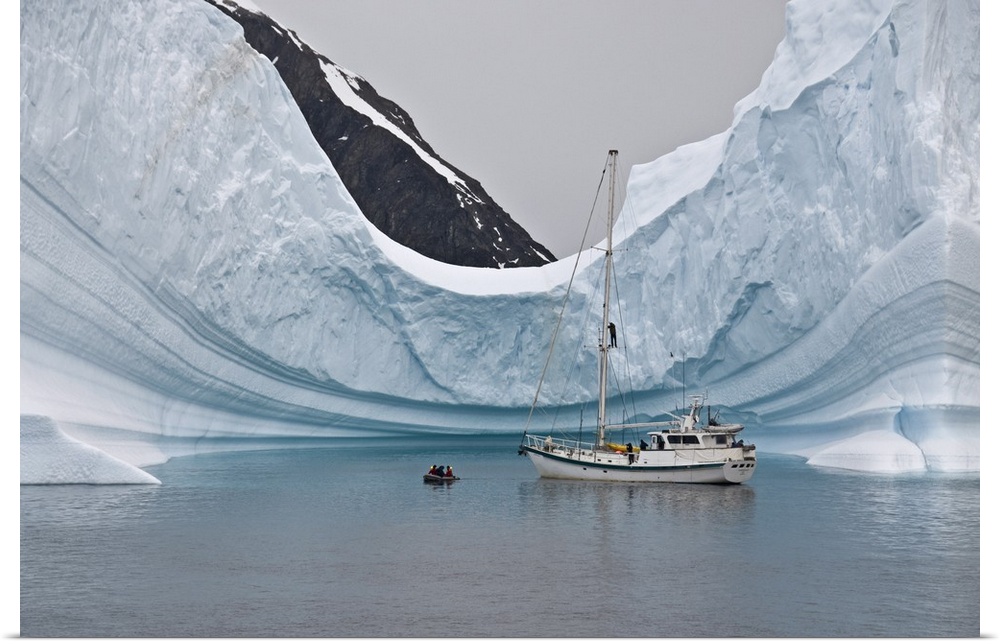 Sailing yacht and iceberg, Errera Channel, Antarctica