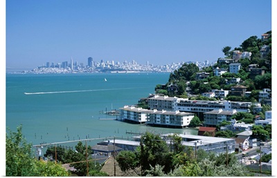 San Francisco city skyline in the distance, California
